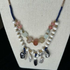 Free People - Multicolor Beaded Layered Necklace - NWT